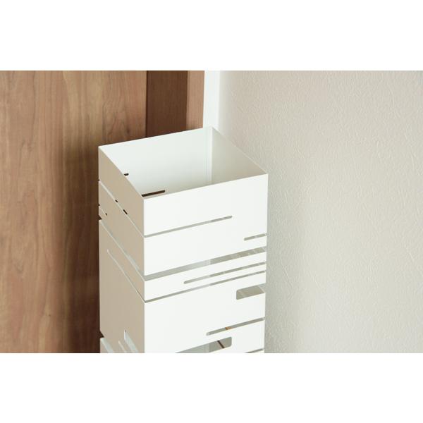 直送品 東谷 AZUMAYA 傘立て ホワイト W15.5×D15.5×H49 シンプル スタイリッシュ 水受けトレー付 LFS-180WH |  | 02