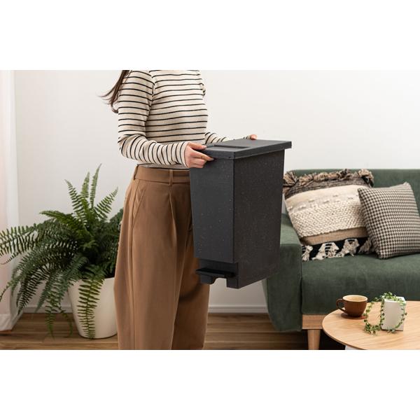 直送品 東谷 トラッシュカン 20L 高さ45cm ブラック LFS-860BK | 東谷 | 03