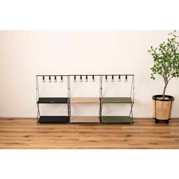直送品 東谷 AZUMAYA フォールディングハンギングラック W47×D33×H71 グリーン MIP-72GR | 東谷 | 11