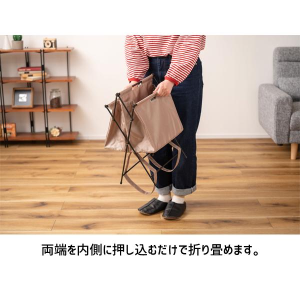 直送品 東谷 AZUMAYA フォールディングバスケットS W36.5×D40×H37.5 ベージュ MIP-76BE | 東谷 | 07