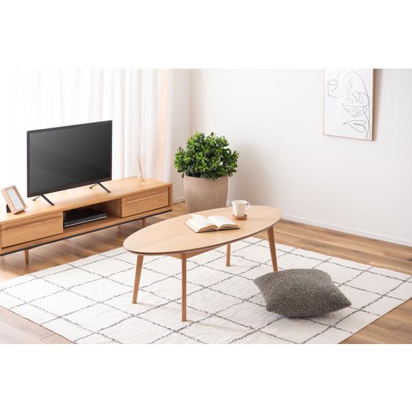 直送品 東谷 オーバルテーブル 幅120×奥行55cm ナチュラル MTK-443NA | 東谷 | 04