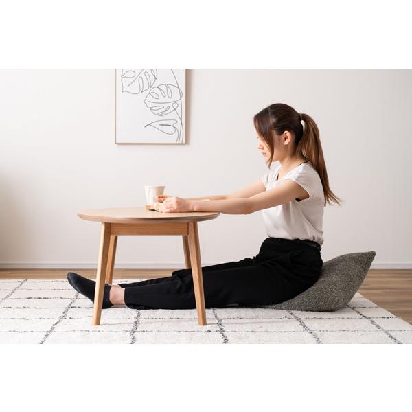 直送品 東谷 オーバルテーブル 幅120×奥行55cm ナチュラル MTK-443NA | 東谷 | 05