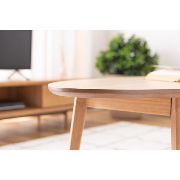 直送品 東谷 オーバルテーブル 幅120×奥行55cm ナチュラル MTK-443NA | 東谷 | 08