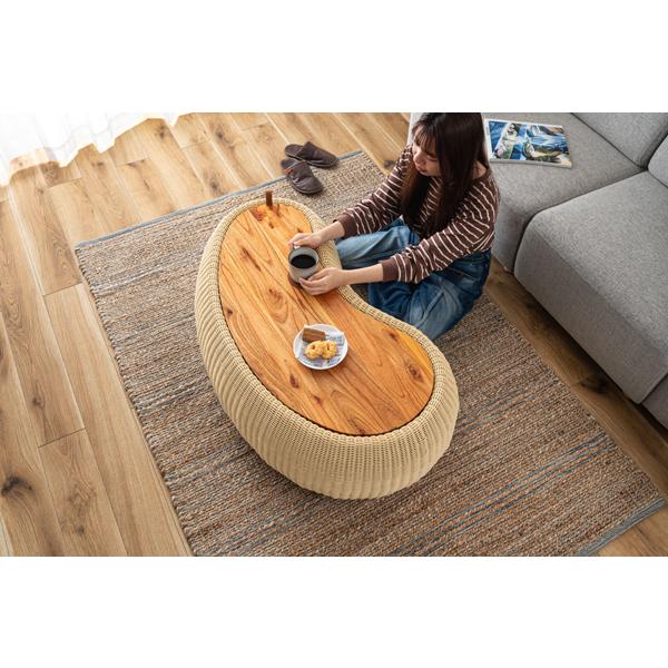 直送品 東谷 リビングテーブル 高さ36.5cm ベージュ NRS-601 | 東谷 | 10