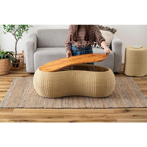 直送品 東谷 リビングテーブル 高さ36.5cm ベージュ NRS-601 | 東谷 | 11