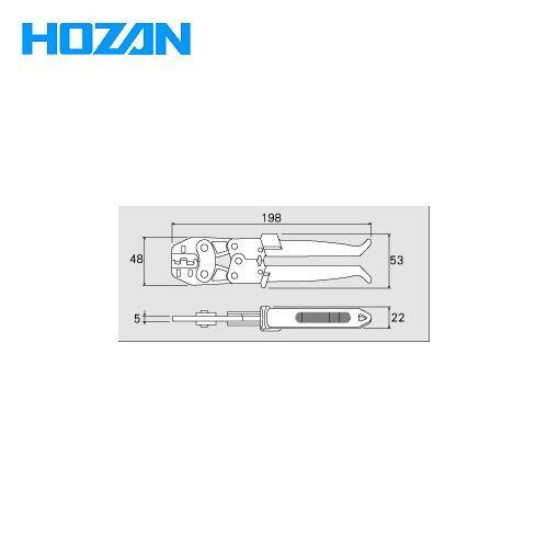 (メール便可)ホーザン HOZAN 圧着工具(絶縁閉端子用) P-736 | HOZAN | 01