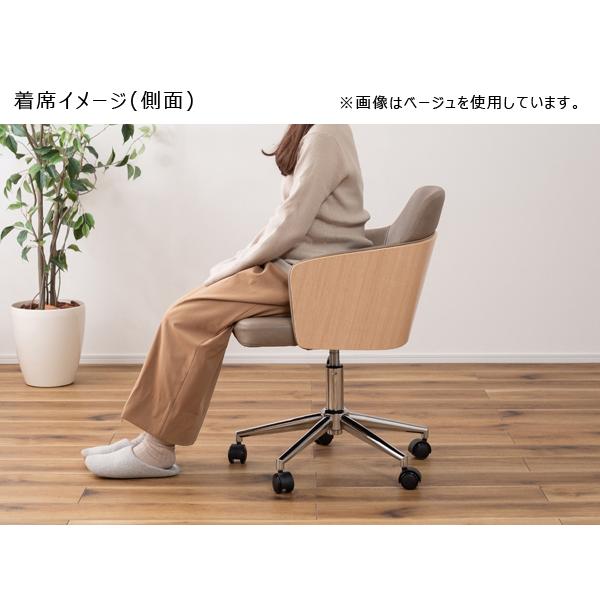 直送品 東谷 デスクチェア 座面高46-55cm ブラック PC-180BBK | 東谷 | 05
