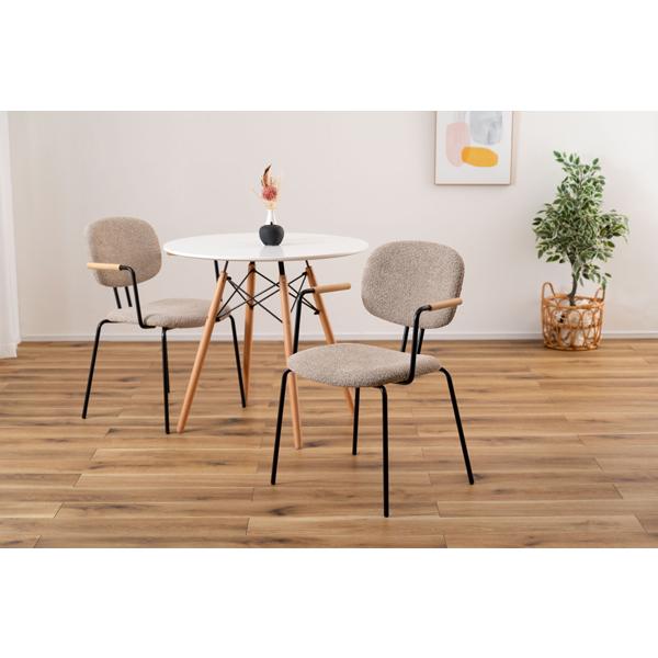 直送品 東谷 アームチェア 座面高44.5cm 2脚セット ベージュ PC-366BE | 東谷 | 05