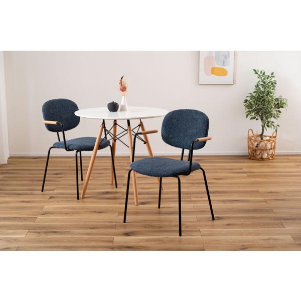 直送品 東谷 アームチェア 座面高44.5cm 2脚セット ネイビー PC-366NV | 東谷 | 05