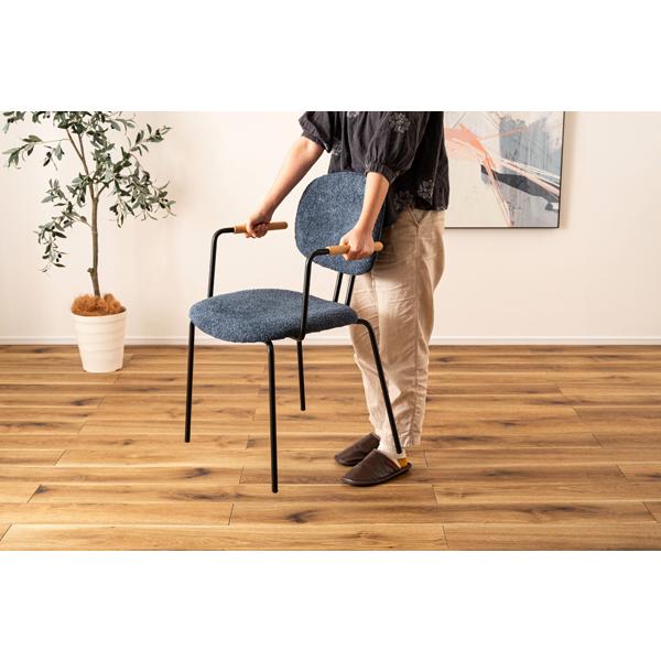 直送品 東谷 アームチェア 座面高44.5cm ネイビー PC-366NV | 東谷 | 10