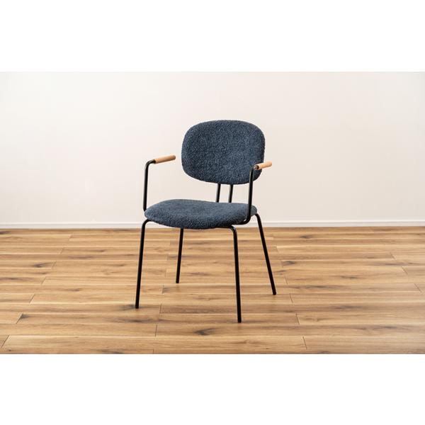 直送品 東谷 アームチェア 座面高44.5cm ネイビー PC-366NV | 東谷 | 03