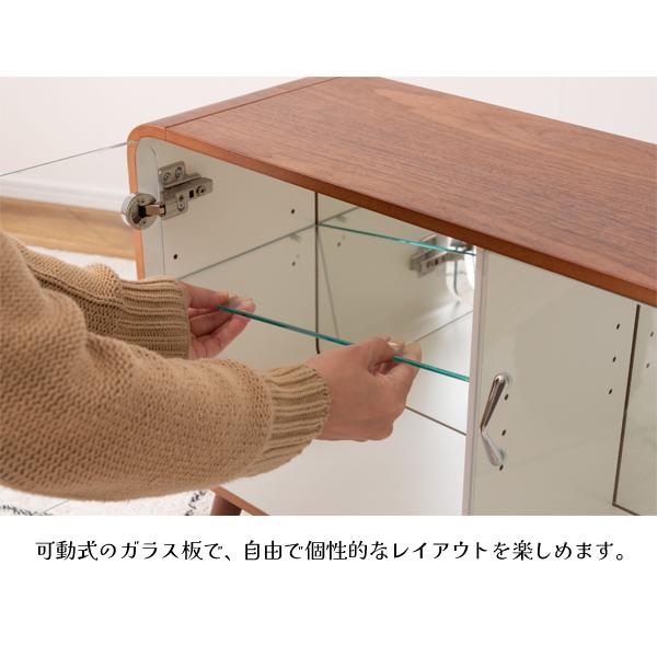 直送品 東谷 AZUMAYA コレクションシェルフ ロータイプ W79.5×D25×H46(取手含めず) ブラウン 棚 収納 推し活 PT-613BR | 東谷 | 09