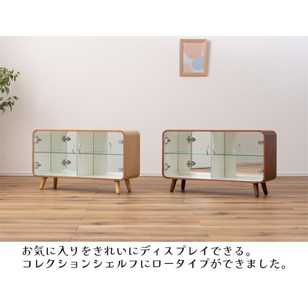 直送品 東谷 AZUMAYA コレクションシェルフ ロータイプ W79.5×D25×H46(取手含めず) ナチュラル 棚 収納 推し活 PT-613NA | 東谷 | 04