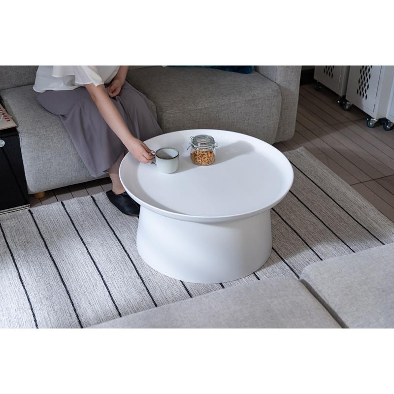 直送品 東谷 ロンド ラウンドテーブル L φ70×H36cm ホワイト PT-982WH | 東谷 | 07