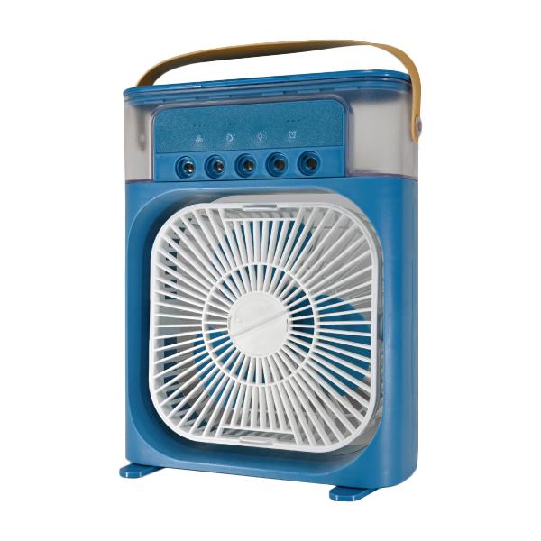 USBミスト付 デスクファン オールシーズン対応 ブルー ホノベ電機 RD-IL13MF | 