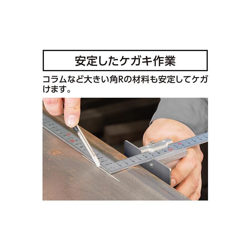 シンワ測定 曲尺用ストッパー 金属製 厚手広巾用 コラムゲージ突き当て 50mm 58711 | シンワ（工具） | 01