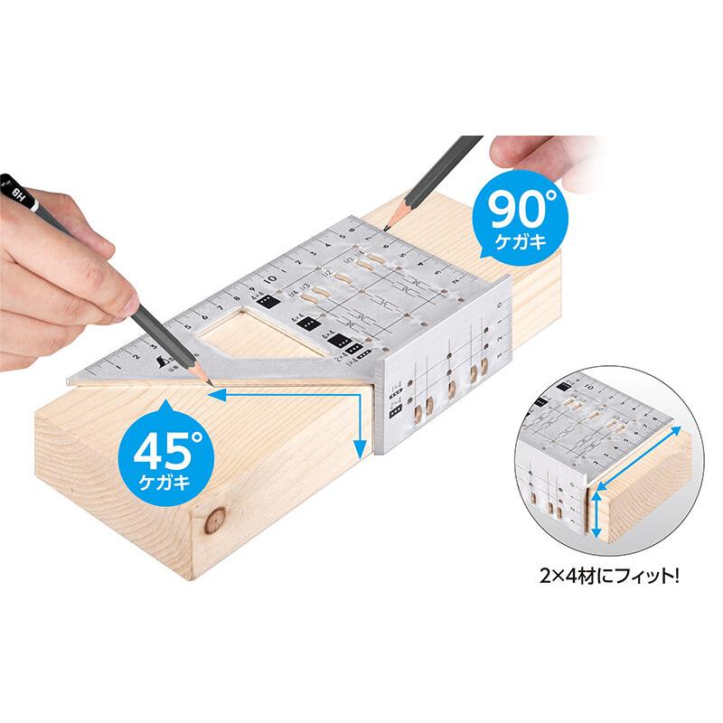 シンワ測定 2×4止型定規 アルミ 62116 |  | 01