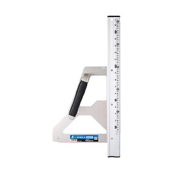 丸ノコガイド定規 エルアングル かるぴた 45cm 併用目盛 L-ANGLE マルノコ 丸ノコ 丸鋸 直角 切断 軽量 73205 シンワ測定 | シンワ（工具）