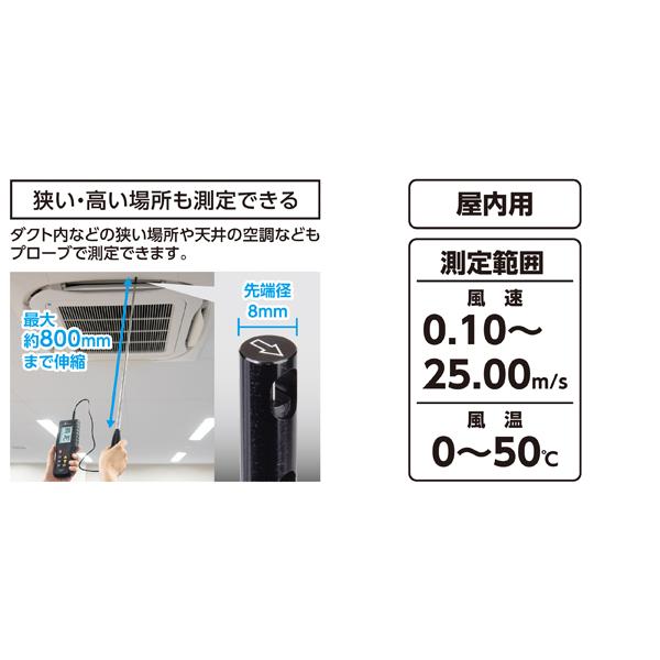 デジタル風速計 最高・最低 熱線式 シンワ測定 79004 | シンワ（工具） | 03