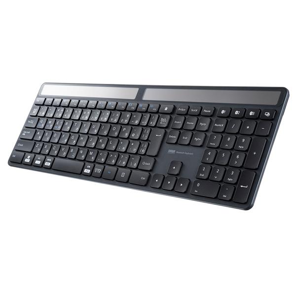 サンワサプライ SANWA ソーラー充電 Bluetoothキーボード SKB-BTEC1BK |  | 01