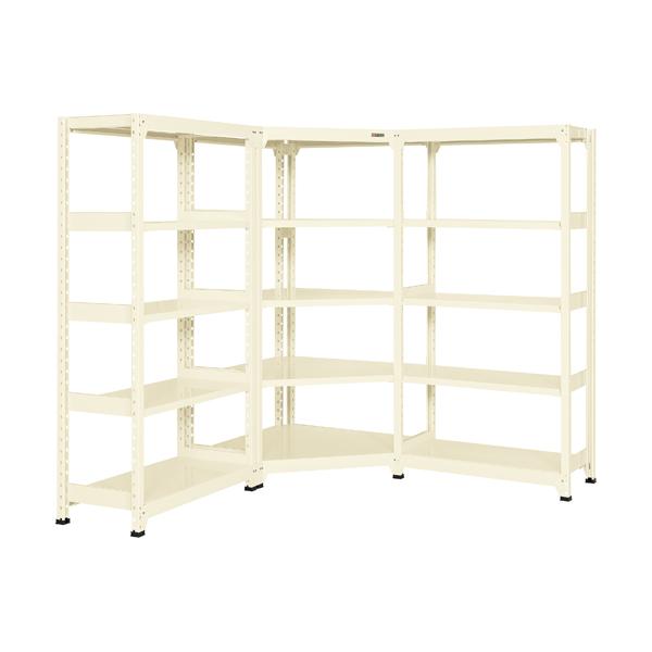 送料別途 直送品 軽中量コーナーラック (150kg/ 両側連結タイプ) アイボリー (間口1)690 (間口2)1040 (奥行)602 (高さ)1200mm サカエ RLWC-843WR_2
