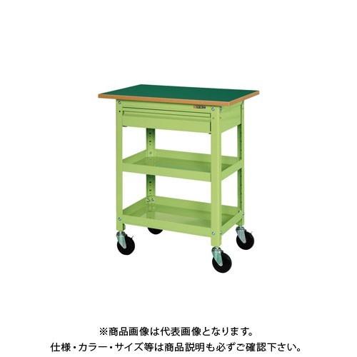 直送品 サカエ スーパースペシャルワゴン・引出し付・天板付 SSW-112RCT