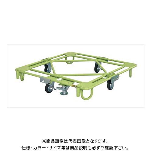 運賃見積り)(直送品)サカエ SAKAE 自在移動回転台車(フロアストッパー