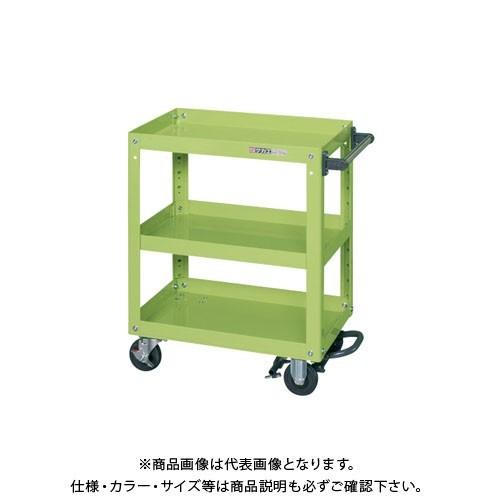 直送品 サカエ スーパーワゴン フットブレーキ付 EGR-600BR