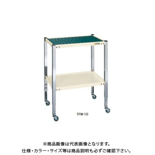 (直送品)サカエ SAKAE フリーワゴン高さ調整タイプ 組立式 550×350×700〜900 アイボリー TFW-30