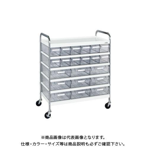 直送品 サカエ CSワゴン透明ボックス付 CSG-129T