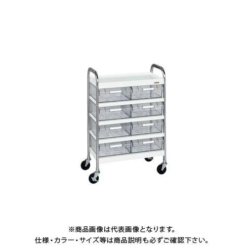 直送品 サカエ CSワゴン透明ボックス付 CSA-8T