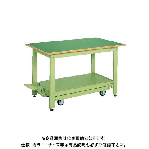 直送品 サカエ 軽量作業台KKタイプ・ペダル昇降移動式 KK-187F