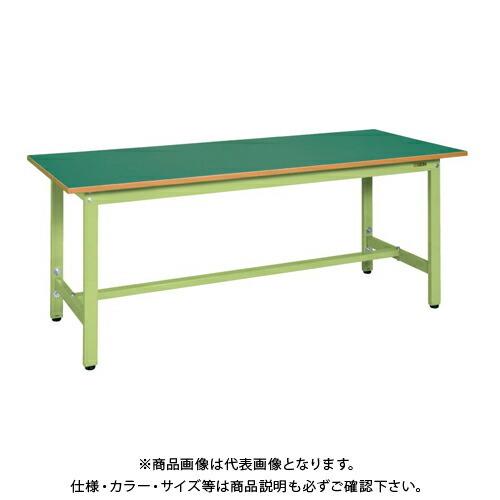 (運賃見積り)(直送品)サカエ SAKAE 軽量高さ調整作業台TKSタイプ W1500×D900×H740〜940 グリーン TKS-159F