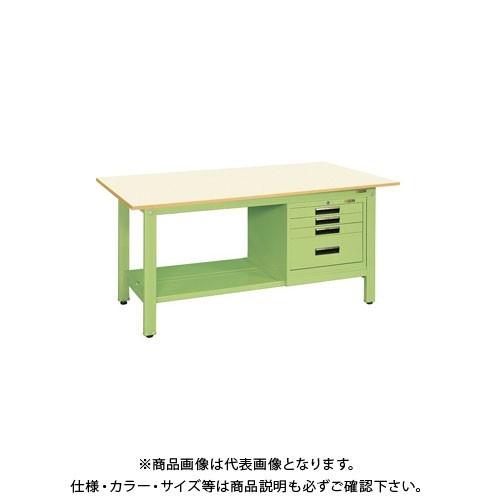 直送品 サカエ 軽量作業台KKタイプ SVEキャビネット付 KK-69PSVE4IG