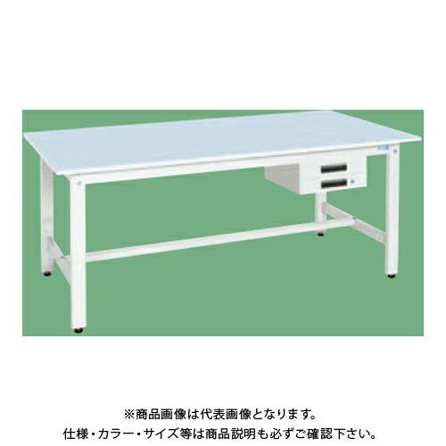 (運賃見積り)(直送品)サカエ SAKAE 軽量作業台(KKタイプ/抗ウイルス天板) キャビネット2段 W1500×D750×H740 (ホワイト×ブルー) KK-59BVPB