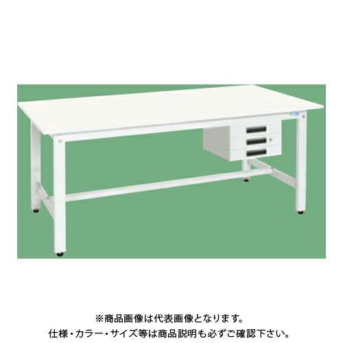 (運賃見積り)(直送品)サカエ SAKAE 軽量作業台(KKタイプ/抗ウイルス天板) キャビネット3段 W1800×D600×H740 ホワイト KK-68CVPW