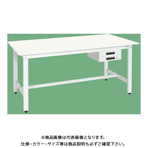 (運賃見積り)(直送品)サカエ SAKAE 軽量作業台(抗ウイルス天板) キャビネット2段 W900×D600×H800 ホワイト KH-38BVPW