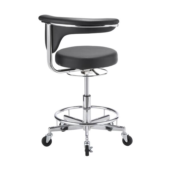 送料別途 直送品 サンワサプライ SANWA 作業用ワークスツール 回転式背もたれ レザー張り ブラック SNC-RD10VBK | SANWA SUPPLY