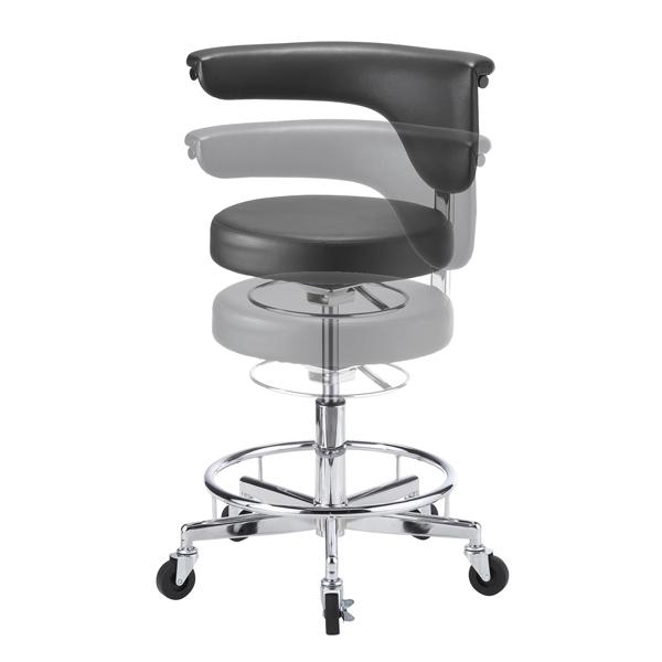 送料別途 直送品 サンワサプライ SANWA 作業用ワークスツール 回転式背もたれ レザー張り ブラック SNC-RD10VBK | SANWA SUPPLY | 03