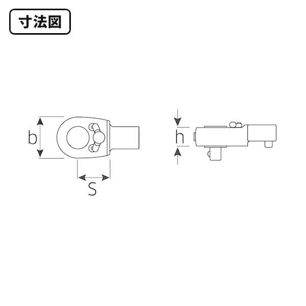 スタビレー STAHLWILLE トルクレンチ差替ヘッド(ラチェット) (58254004) 725/4 |  | 01