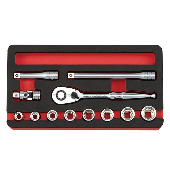 KTC TB312BA 9.5sq. ソケットセット (六角) インチサイズ [12点] TB312BA | KTC | 01