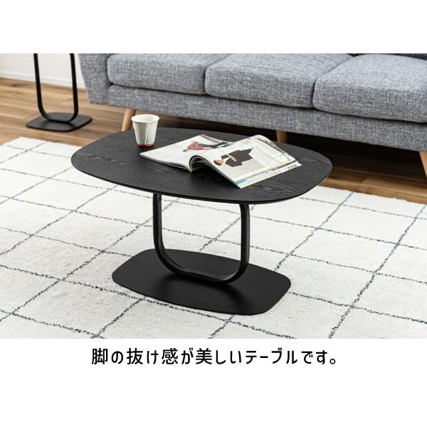 直送品 東谷 リビングテーブル 80×60cm 高さ41.5cm ブラック TEC-85BK | 東谷 | 04