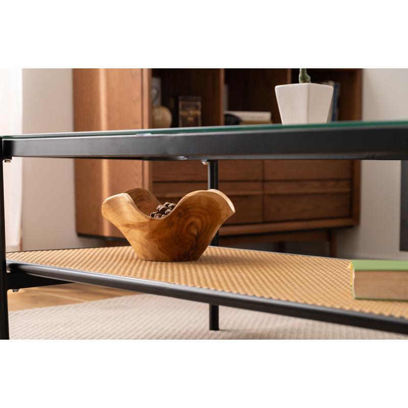 (欠品中)直送品 東谷 AZUMAYA リビングテーブル W110×D54.5×H40.5 ブラック TOE-130BK | 東谷 | 13