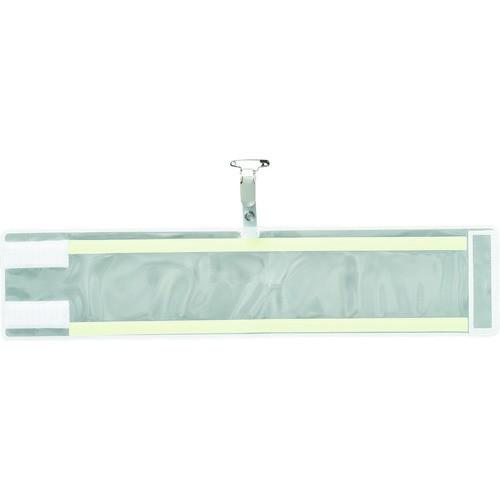 緑十字 ビニール製腕章 反射×高輝度蓄光 白無地 腕章-400(反射白) 90×400mm エンビ 140401 | 