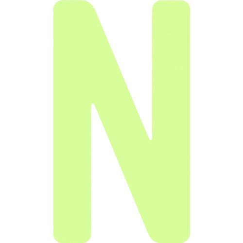 IM 非常用標識 中輝度蓄光カッテイング文字 英字 N 粘着シール 50×28mm AILUMI50-N | 