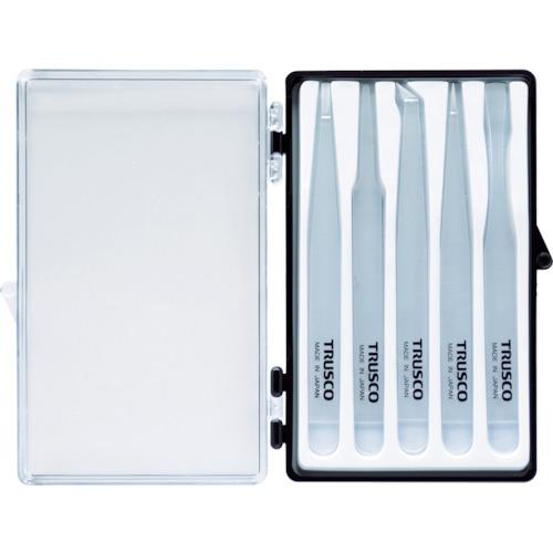 TRUSCO 透明プラスチック製ピンセット5本組セット TPP-25-SET-TM | TRUSCO中山