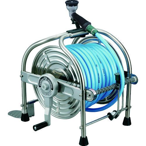 (送料別途)(直送品)ハタヤ ステンレス(SUS304)ホールリール 40m耐圧ホース・レバーノズル付 SLA-40P | 