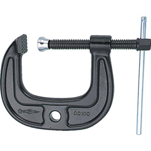 スーパー シャコ万力(C型)強力ワイドタイプ 100mm カチオン電着塗装 CC-100 | 