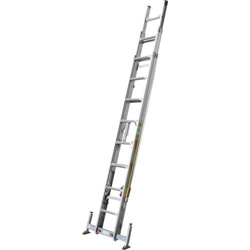 送料別途)(直送品)ナカオ 3連伸縮ハシゴ レン太 8m アウトリガー付 