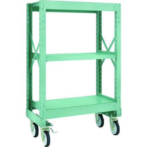 (直送品)TRUSCO R3型ボルト式中量棚W900XD500XH1400 3段 Φ150 ゴムキャスター付 R3-4353-G150 | TRUSCO中山